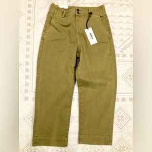 NWT Mica Denim Super High Trouser Straight Relaxed Sz 30 Juniper Green Color